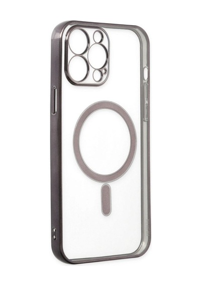 Apple iPhone Uyumlu 14 Pro Kılıf Magneticsafe Lazer Silikon - Siyah Diğer