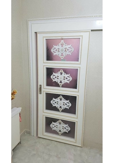 Kahve Eskitme Saray Tavan Motif 28,5 37,5 Cm