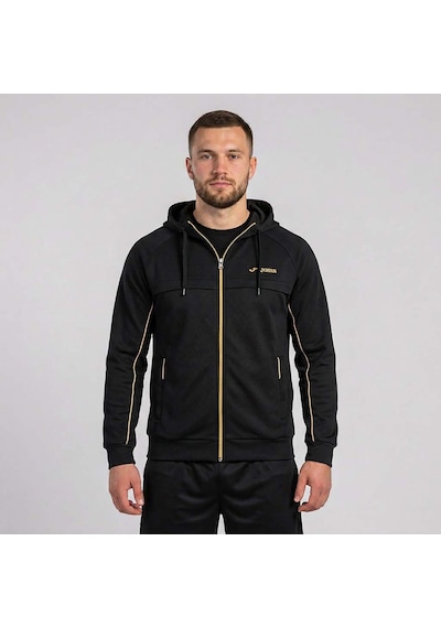 Siyah Joma Erkek Günlük Sweatshirt Kapşonlu Full Zip Actıve 4241306