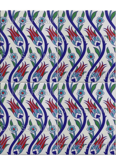 Can Seramik – 20x25 Cm. Cç-1020 Kütahya Çini Karo 5' Li 1 Paket