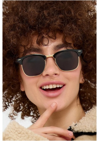 Unisex Güneş Gözlüğü Clubmuster Çerçeve Desenli