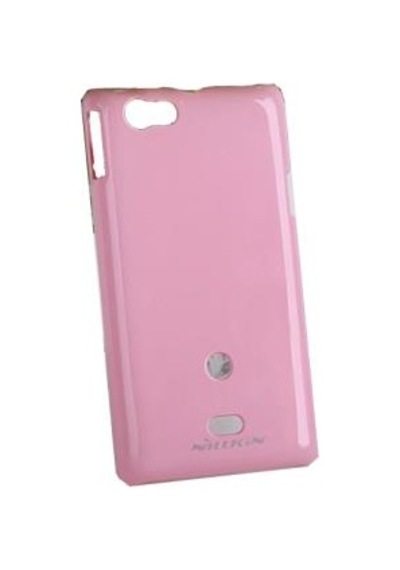 Nillkin Xperia Miro İle Uyumlu Parlak Sert Kauçuk Kılıf Pembe Pembe