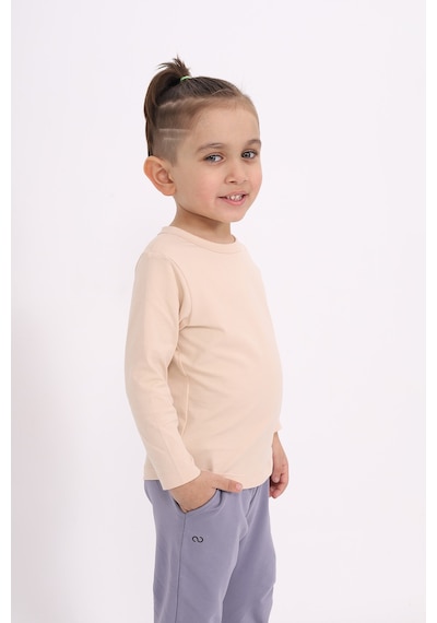 Toontoy Kids Toontoy Erkek Çocuk Baskılı Bisiklet Yaka Uzun Kollu Tişört Lacivert