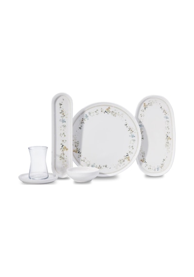 Korkmaz Luna Collection 25 Parça Kahvaltı Takımı A8689-1 Beyaz