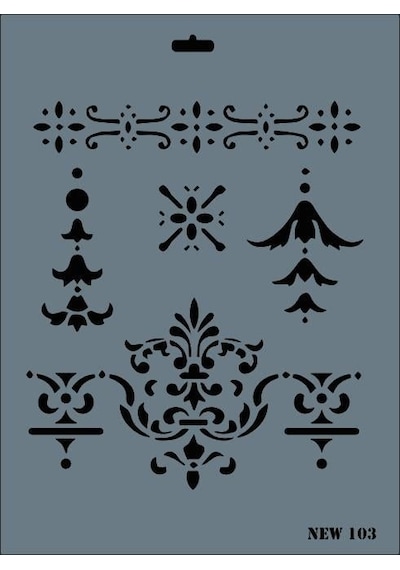 Rich New Seri N-103 Stencil 35x25 Cm - Uxfo-287598 Renkli