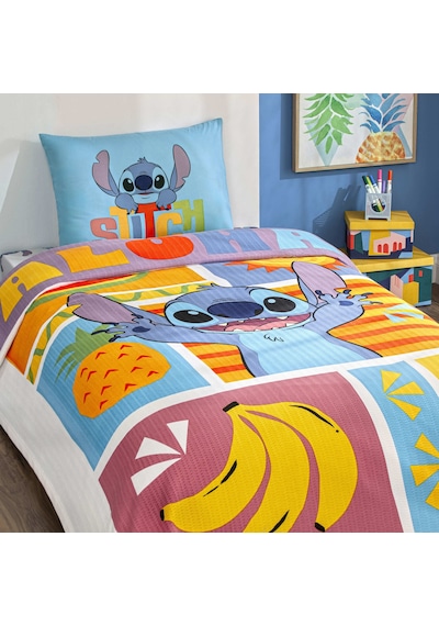 Taç Lisanslı Disney Lilo&stitch Fruit Pamuk Tek Kişilik Pike Takımı 000000001000051394 Çok Renkli