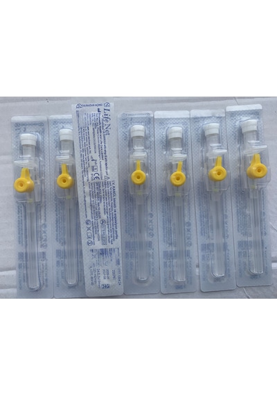 Life Net Medikal İntraket Branül Anjiyokat İ.v Kanül Sarı 24g 1 Kutu 100'lü Paket
