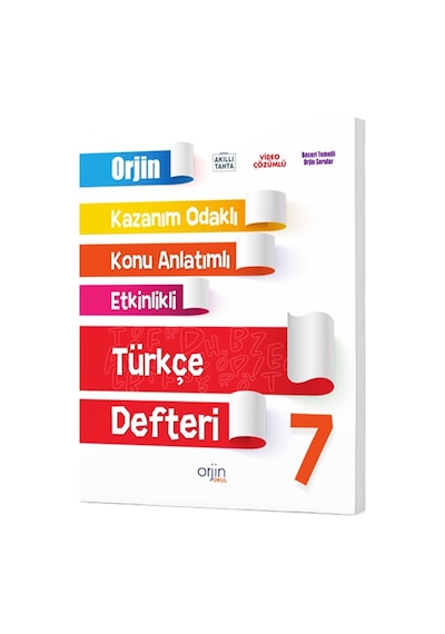 Orjin Okul 7. Sınıf Türkçe Kazanım Odaklı Defteri 2023