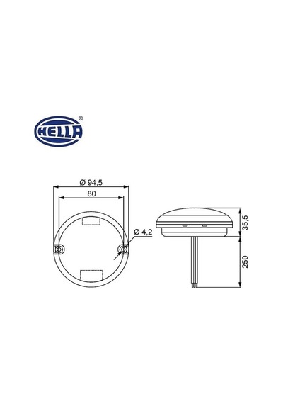 Hella 12V-24V Stop Lambası Park-Fren 17 Ledli Kırmızı 95 Mm N11.5080