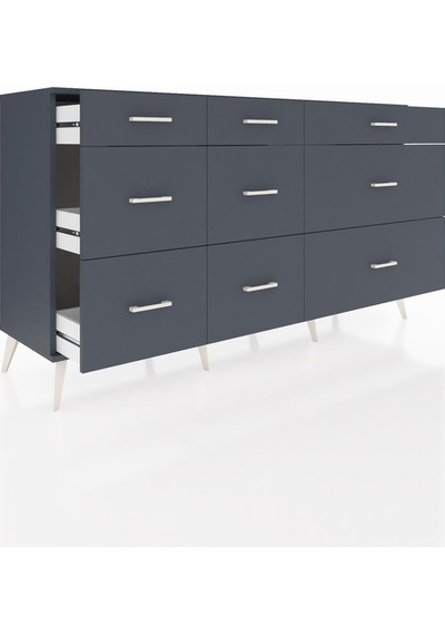 Hyperion Konsol 9 Çekmeceli 176x44x99 Antrasit-antrasit Antrasit-antrasit
