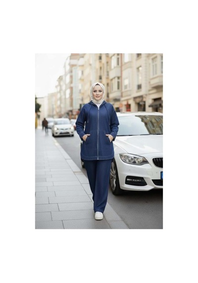Hb Harma Time Butik Kadın Kapüşonlu Cepli Koyu Kot Mavi Tunik Pantolon Takım Koyu Mavi Koyu Mavi Hb Harma Time Butik Kadın Kapüşonlu Cepli Koyu Kot Mavi Tunik Pantolon Takım Koyu Mavi Koyu Mavi