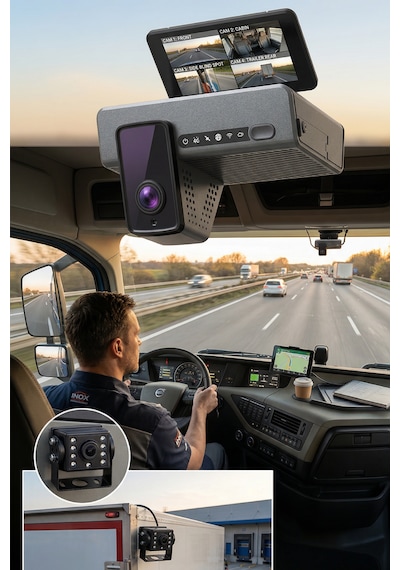 Inox X610 4g Gps 4 Kanallı Araç İçi Ve Dışı Kamera Uzaktan Canlı İzleme Filo Takip Sistemi