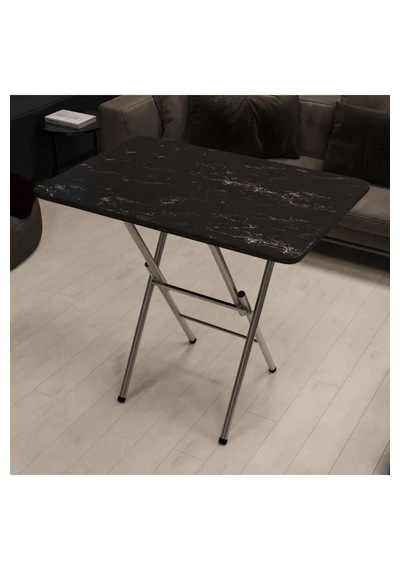 Katlanır Masa Kırma Masa 60x90 Siyah Mermer Desen Mutfak Masası Katlanır Masa Kırma Masa 60x90 Siyah Mermer Desen Mutfak Masası