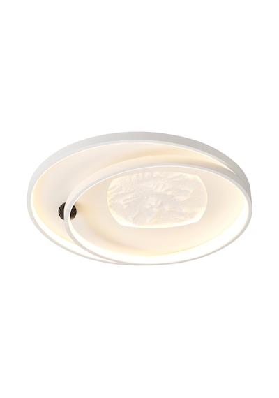 Noren 50'lik Kare Taş Desenli Yuvarlak 160 Watt Plafonyer Led Avize Çok Renkli