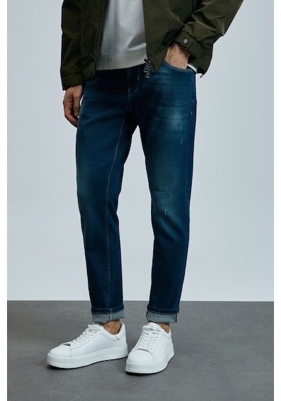 Lufian Carlo Smart Jean Erkek Pantolon Slim Fit Mavi Mavi 111200193100300 Mavi