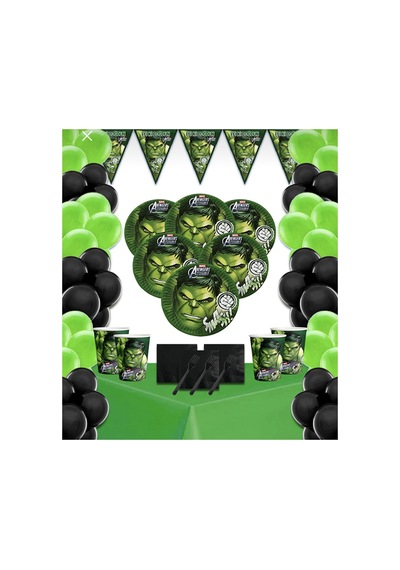 Yupi Parti Hulk 24 Lü Doğum Günü Seti Renkli Tüm Yaşlar