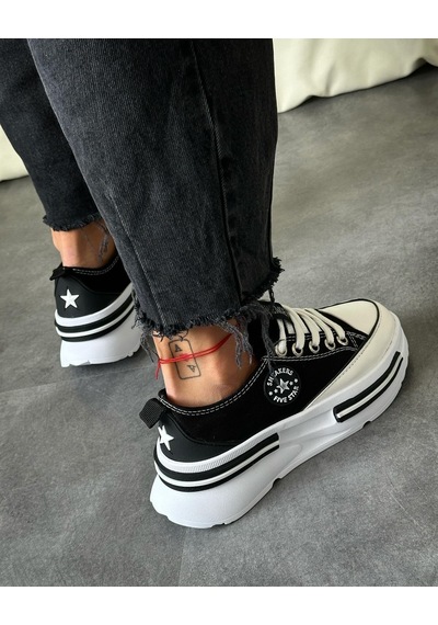 White Line Prens 120 Kadın Sneaker Ayakkabı Siyah Siyah