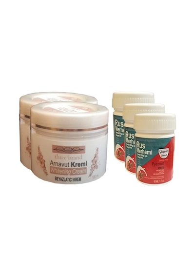 Three Brand Vücut Kremi 100 Ml Arnavut Kremi 2 Adet + Rus Merhemi 50 Ml 3 Adet