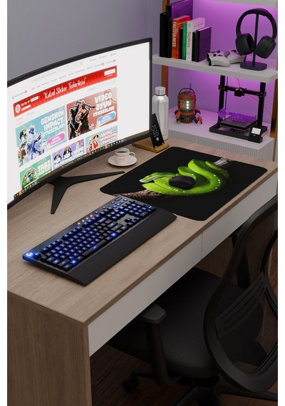 Yılan Kaymaz Dikişli Kauçuk Oyuncu Mousepad V4 - 48x40 Xl Gaming Mouse Pad Fare Altlığı