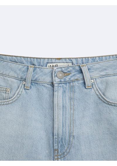 LTB Lızzıe Regular Yüksek Bel Light İndigo Jean Şort
