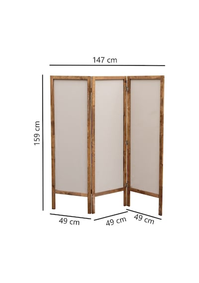 Ahşap Paravan 3 Kanatlı Oda Ayırıcı Dekor