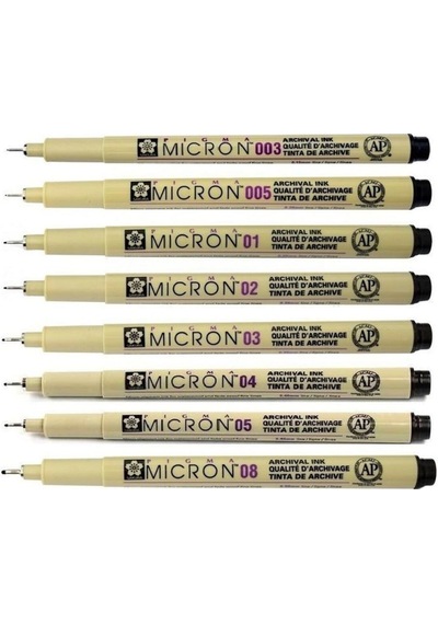Pigma Micron Çizim Kalemi 8'li Set