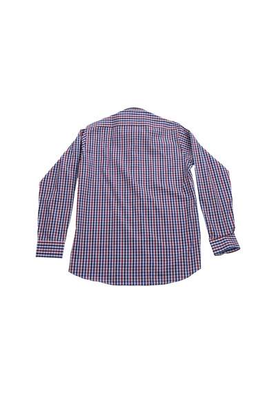 Giant Erkek Uzun Kol Kareli Gömlek - Minimalist Stil Bordo