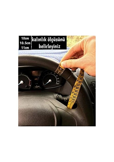 Ayrex Gürler Deri Direksiyon Kılıfı Dikmeli İğneli Lüx Siyah Kırmızı İp 10cm Diğer