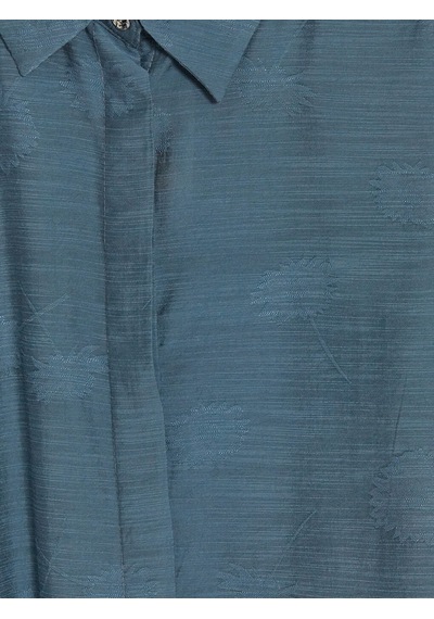 LC Waikiki Lc Waıkıkı Petrol Desenli Oversize Kadın Gömlek Tunik