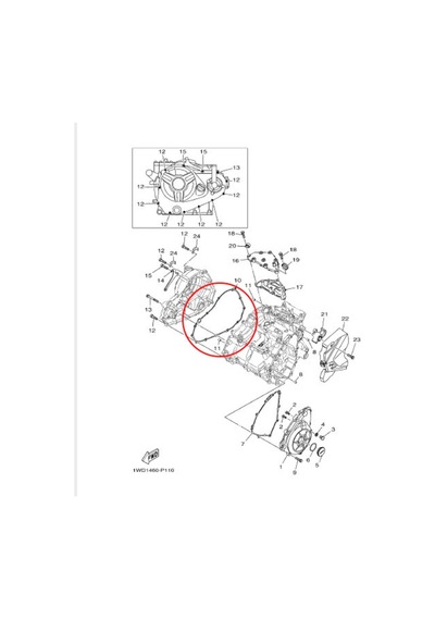Yamaha R25 Şanzıman Kapak Conta 1Wde546100