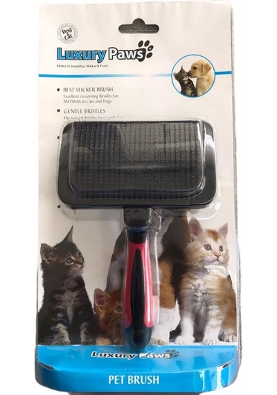 Luxury Paws Plastik Sap Otomatik Temizleyicili Köpek Fırçası Larg