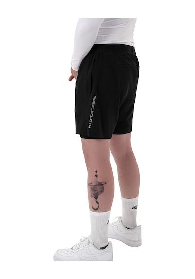 Musclecloth Performance 2 In 1 Erkek Taytlı Şort Siyah Siyah