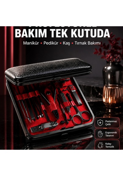 Siyah Kaymaz Teknolojili El Ve Ayak Bakım Seti Yeni Nesil