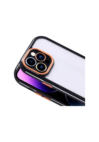 Apple Uyumlu iPhone 14 Pro Max Kılıf Kamera Korumalı Renkli Kenar Ve Çerçeve Tasarımlı Kapak