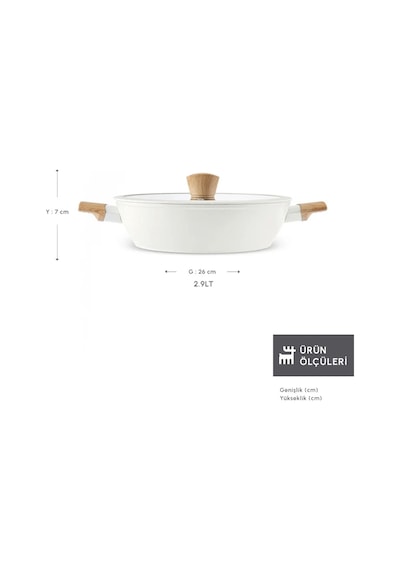 Karaca x Refika Swiss Crystal Almond Cream 26 Cm K.Yarık Tencere Ind