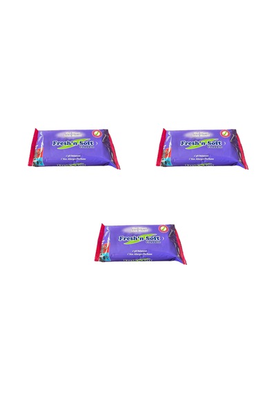 Fresh'n Soft Islak Cep Mendil - Alkolsüz Ve Ph Dengelenmiş - Çiçeksi Kokular - 15 Adetlik 3 Paket