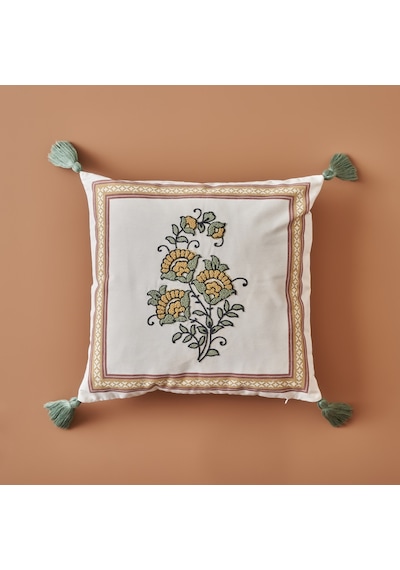 Bella Maison %100 Pamuk Indian Dream Nakışlı Kırlent Kılıfı 43 x 43 CM Çok Renkli