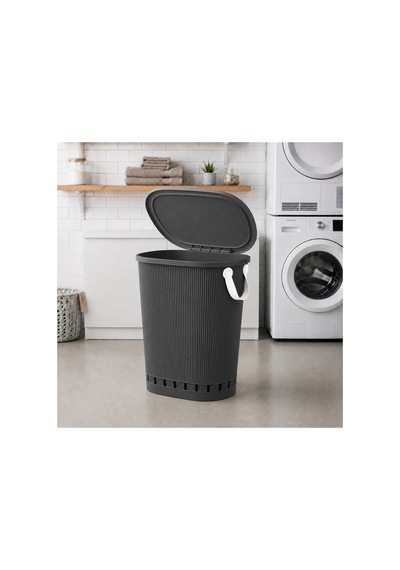 Stil 65 Lt Antrasit Geniş Hacimli Hava Alan Delikli Kapaklı Kirli Sepeti Banyo Çamaşır Sepeti Düzenleyici Gri - 913226211 Gri Stil 65 Lt Antrasit Geniş Hacimli Hava Alan Delikli Kapaklı Kirli Sepeti Banyo Çamaşır Sepeti Düzenleyici Gri - 913226211 Gri