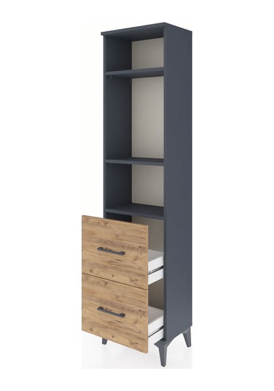 Arges Dolap 3 Raflı 2 Çekmeceli 44x30x182 Antrasit-çam Antrasit Arges Dolap 3 Raflı 2 Çekmeceli 44x30x182 Antrasit-çam Antrasit