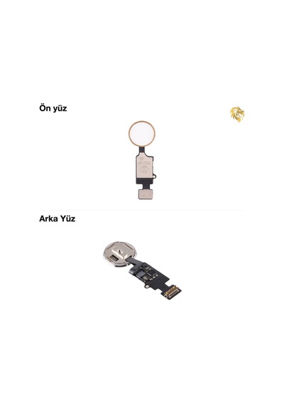 Apple iPhone Uyumlu 8 Home Tuşu - Gold / Altın Sarısı Orta Tuş Butonu Parmak İzi Butonu Açma-kapama Butonu Açma-k