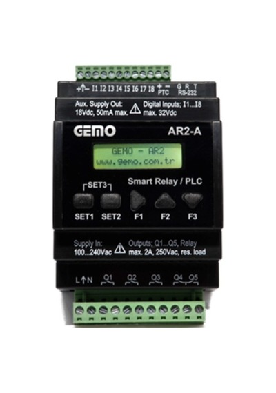 Gemo Ar2-A-8D-Rtc Röle (Ar2-A-24Vdc-8D-Rtc, Ar2-A-230Vac-8D-Rtc