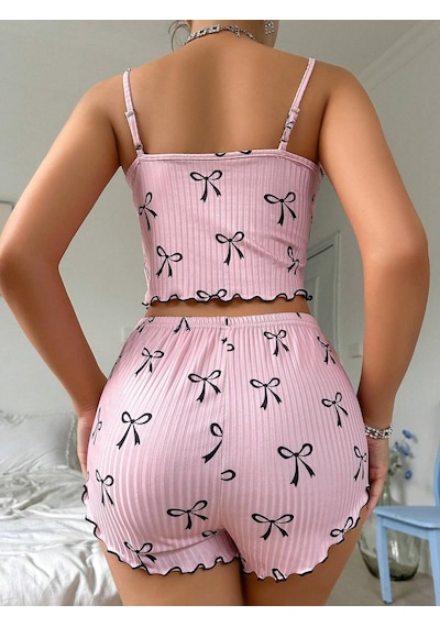 Mega Fair Kadın Siyah Fiyonklu Şortlu Takım Mini Pembe Rahat Çok Renkli Mega Fair Kadın Siyah Fiyonklu Şortlu Takım Mini Pembe Rahat Çok Renkli