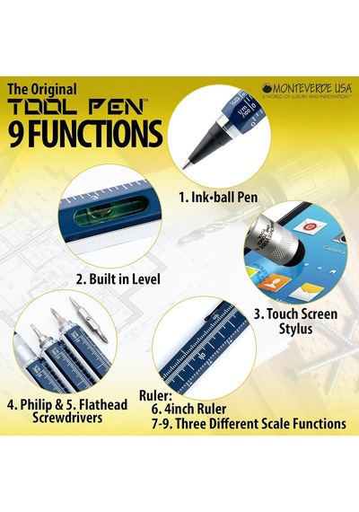 Monteverde Tool Pen Serisi Mv35292 Rb Toolpen Multifunction K.mav Çok Renkli
