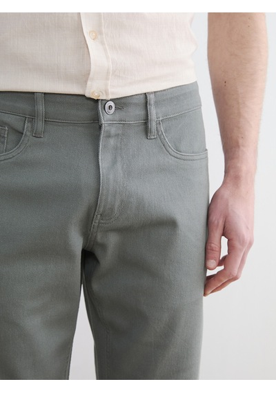 Lcwaıkıkı Classic Gri Slim Fit Gabardin Erkek Şort