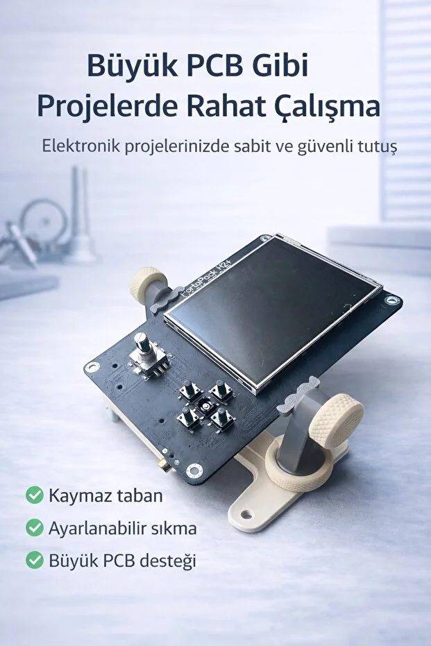 Ayarlanabilir Pcb Tutucu 20cm Sıkıştırma Aralığı Lehim Ve Elektronik Tamir Aparatı