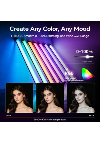 Photoolex B600 60 Cm 18.5w App Kontrollü Rgb Tube Led Işık - Ls-157-pl