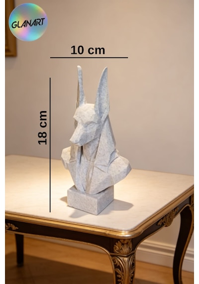 Hediyelik Masa Üstü 3 Boyutlu Anubisin Başı Figürü 1 Adet 3 D Filament 22584348