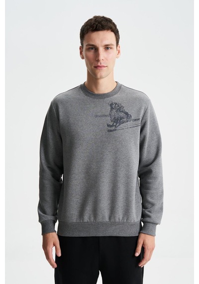 AR-MA Arma Erkek Regular Fit Pamuk Polyester Kumaş Karışımı Bisiklet Yaka Sweatshirt 001