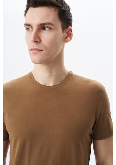 AR-MA Arma Erkek Regular Fit Basic Süprem Bisiklet Yaka Tişört Y29344453002 Kahverengi