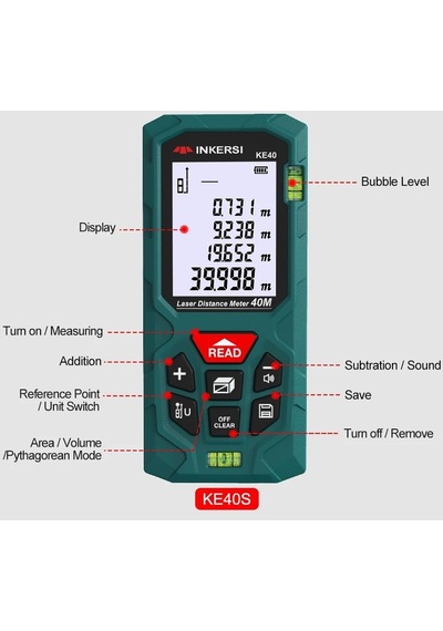 Dijital Lazer Metre Mesafe Ölçer 40 Metre 40m